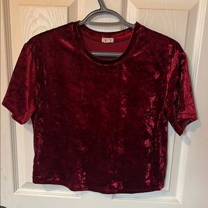 Garage Red Crop T-Shirt Short Sleeve